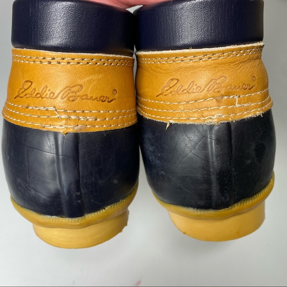 EDDIE BAUER Sherpa Lined Classic Duck Boots Waterproof Rain 8 - Picture 6 of 7